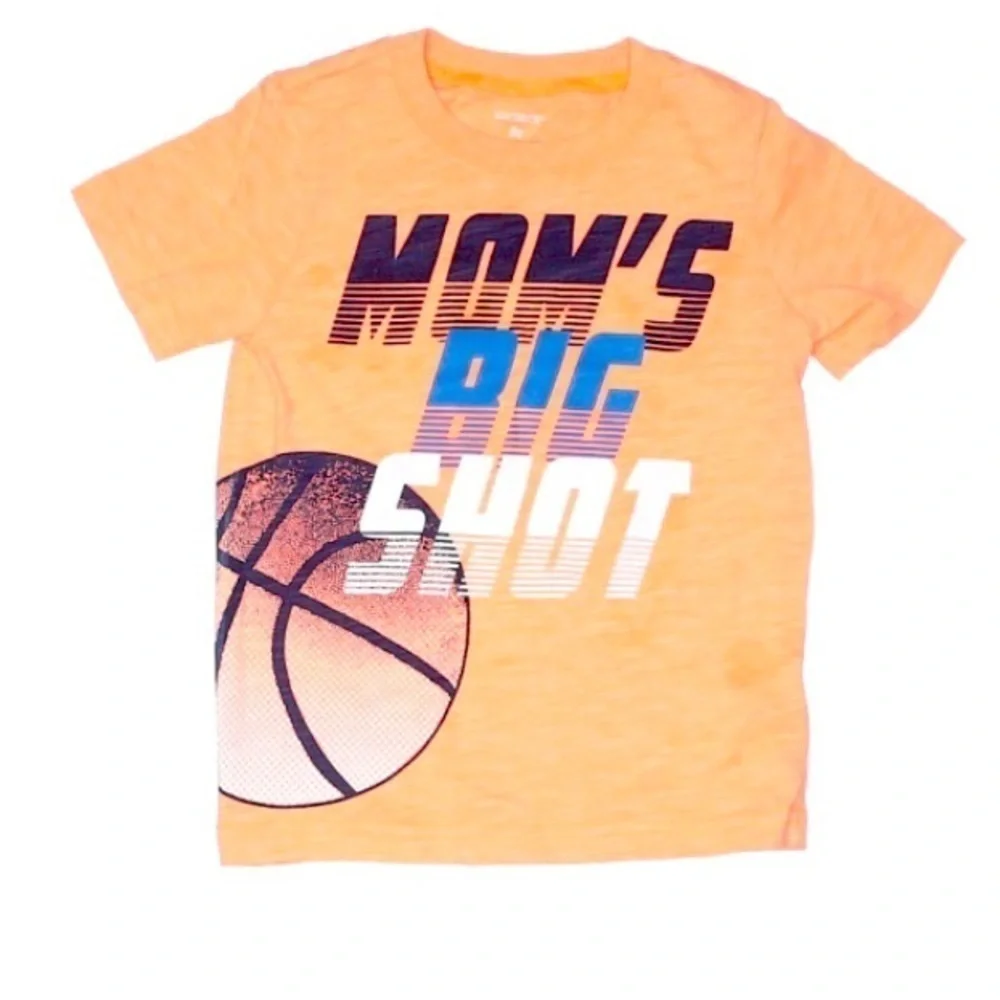 Carter’s Mom Big Shot Neon Orange Graphic T-shirt unisex kids 3T toddler